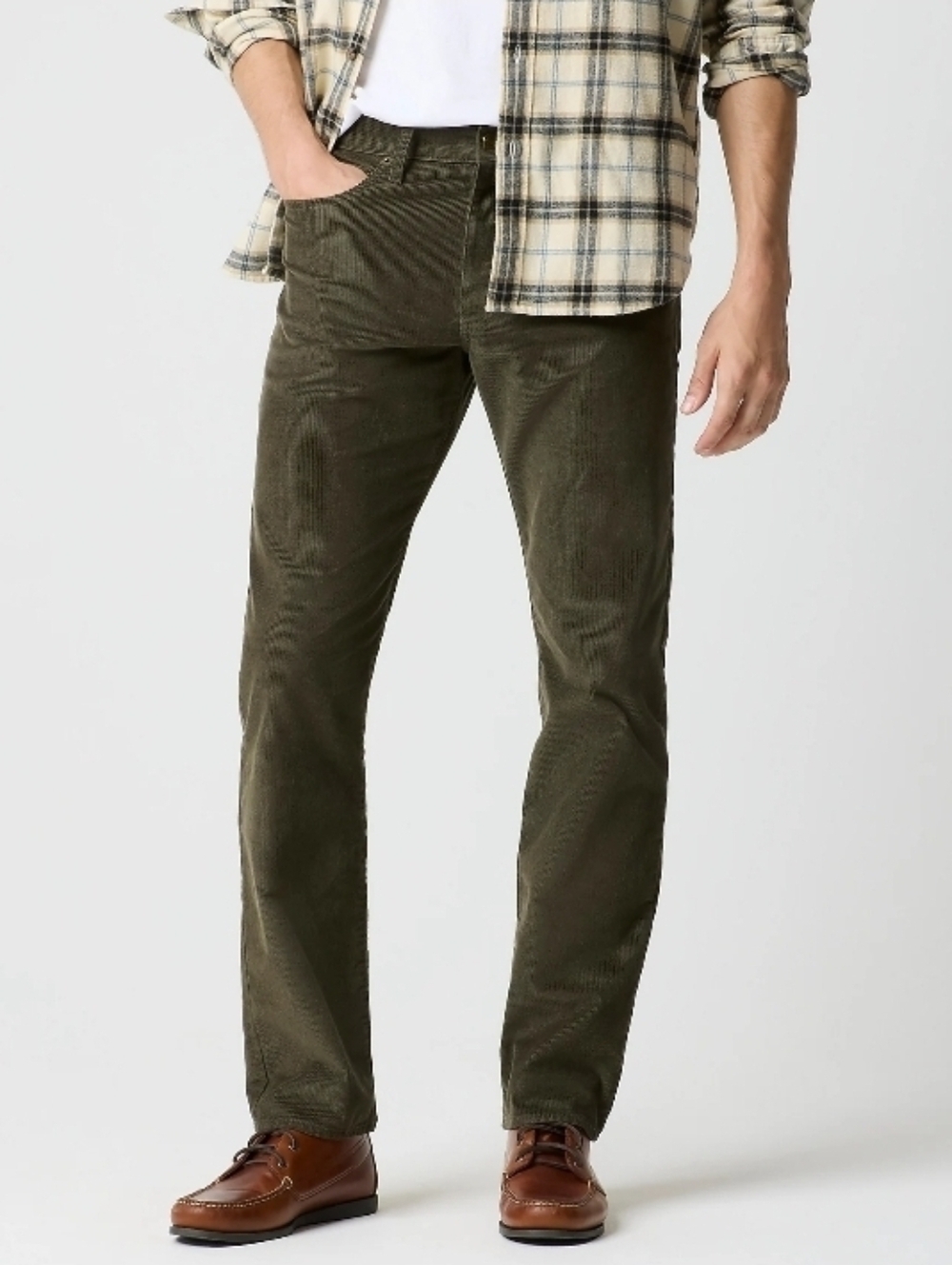 J. Crew Straight-fit corduroy pant - Olive Green - 36x32
